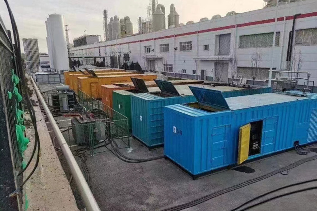 望江发电机租赁施工现场